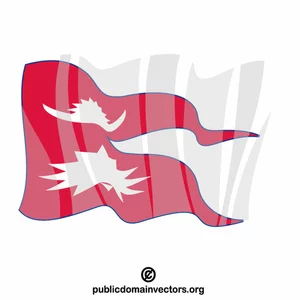 Flag of Nepal vector clip art