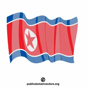 De vlag van de staat Noord-Korea