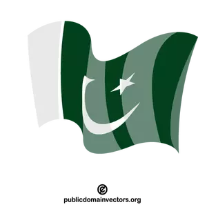Vlajka Pákistánu vektorový klipart