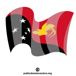 Drapeau de la Papouasie-Nouvelle-Guinée vectorielle clipart