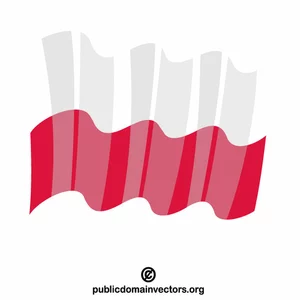 Gambar vektor Bendera Polandia