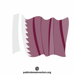 Qatars flagga vektor