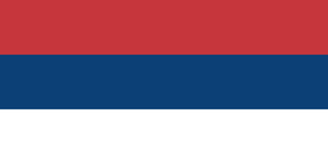 Serbische Flagge ohne Wappen