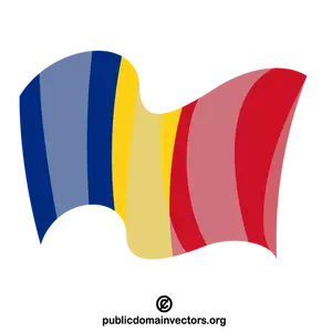 Image vectorielle du drapeau de la Roumanie