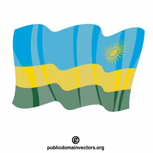 Rwandas flagga vektor