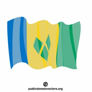 Nationalflagge von St. Vincent und die Grenadinen