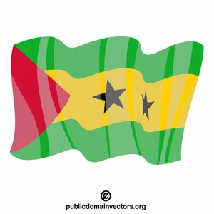 São Tomen ja Principen vektorin lippu