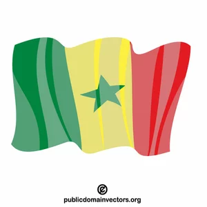Ilustrasi vektor Bendera Senegal