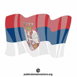 Republiken Serbiens flagga