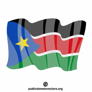 Флаг Южного Судана клипарт