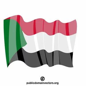 Nationalflagge der Republik Sudan