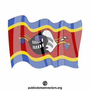 Вектор флага Свазиленда