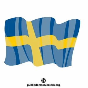 Imagen prediseñada vectorial de la bandera de Suecia