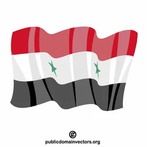 Flagga för Syrien vektor clipart