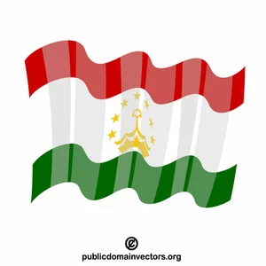 Tadzjikistans flagga vektor ClipArt