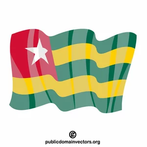 Drapeau de l’image clipart vectorielle du Togo