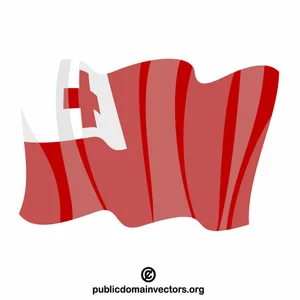 Flagget til Tonga vektorgrafikk utklipp