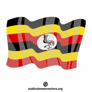 Republiken Ugandas flagga