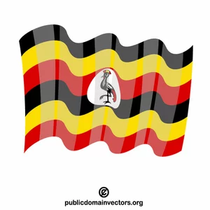 Drapeau de l’Ouganda vecteur