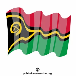 Vlajka Vanuatu vektor klipart