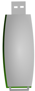 Green and white USB stick vector illustrtaion