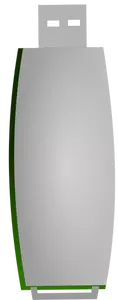 Green and white USB stick vector illustrtaion