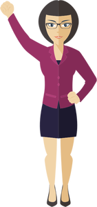 Flat shaded business lady