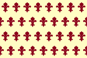 Drawing of seamless pattern of red fleurs de lys