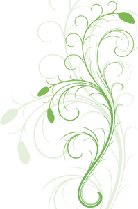 Elemento de diseño de gráficos de vector de los remolinos florales