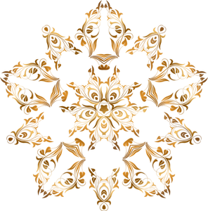Golden floral ster vector afbeelding