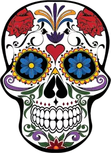 Floral skull vector image