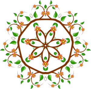 Grafica vectoriala de design floral decorativ