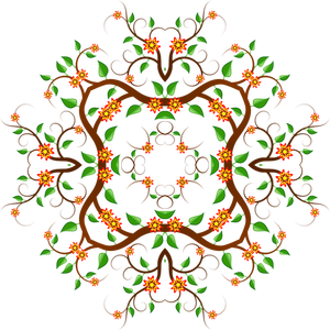 Květinový ornament Vektor Klipart