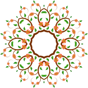 Afbeelding van bloemen boom cirkelvormig