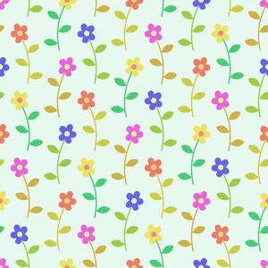 Floral pattern on white background vector image