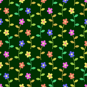 Blommor på grön bakgrund