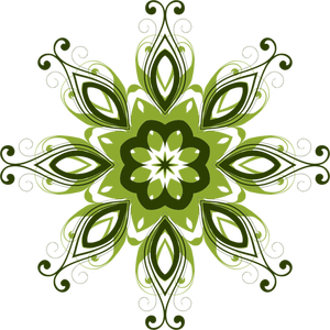 Vihreä kukka suunnittelu elementti vektori kuva