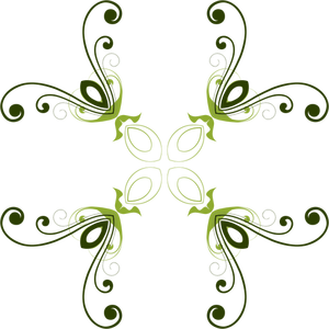 Grafica vettoriale di fiore verde forma