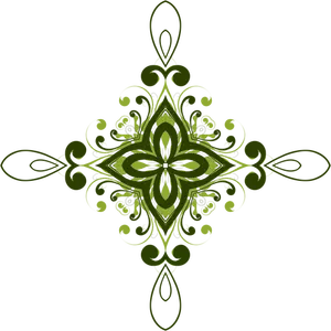 Gambar vektor bergaya bunga hijau