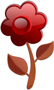 Glans brun blomma på stjälk vektorbild