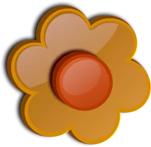 Immagine vettoriale di fiore ocra lucido