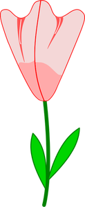 Rosa blomma vektorbild