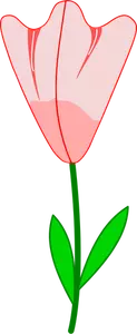 Pink flower vector image