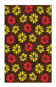 Patrón de flores en marrón