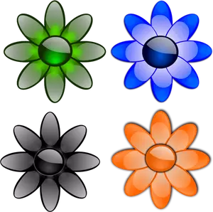 Glanset daisy kronblad vektor image