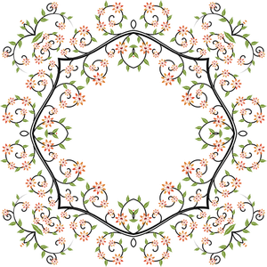 Imagen de elegante marco con motivos floral