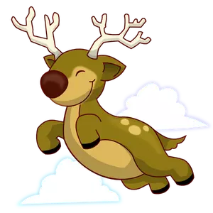 Flying reindeer vector image