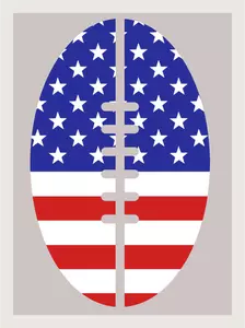 Drapelul SUA în interiorul fotbal silueta