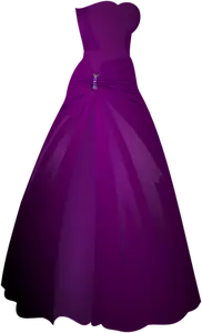 Formale lila Damen Kleid-Vektor-Bild