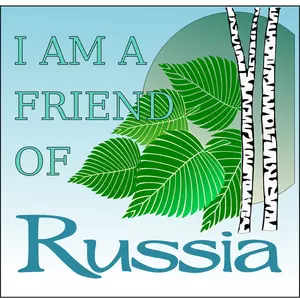 Vector image of green nirchl on Russia poster